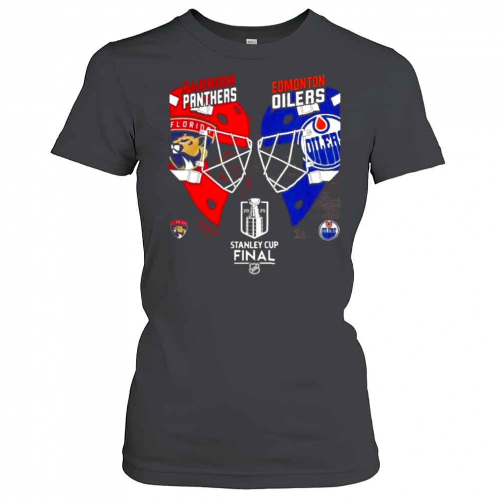 Stanley Cup Final 2025 Florida Panthers vs Edmonton Oilers helmets dueling shirt Women's T-shirt