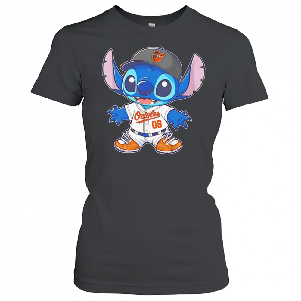 Stitch Baltimore Orioles baseball shirt Women's T-shirt