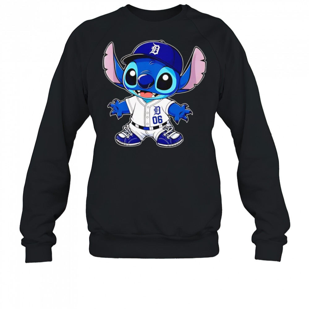 Stitch Detroit Tigers baseball shirt Sweatshirt