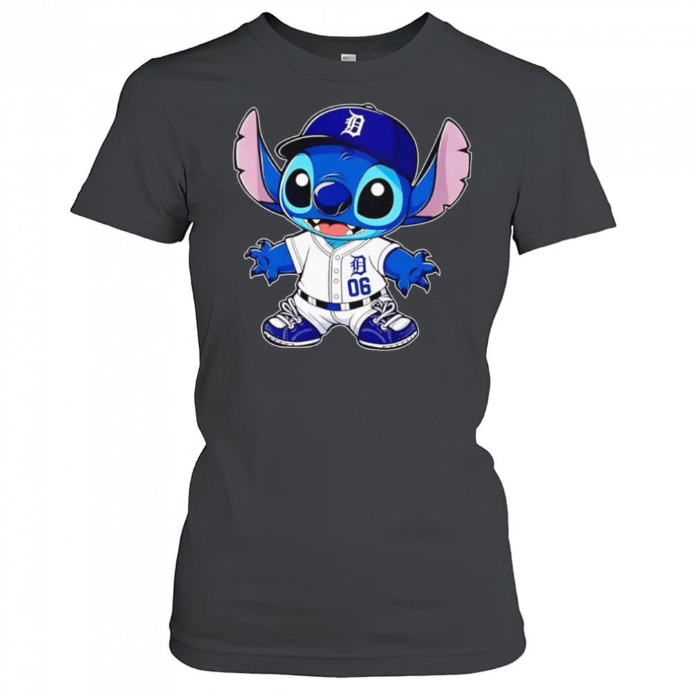 Stitch Detroit Tigers baseball shirt Women's T-shirt