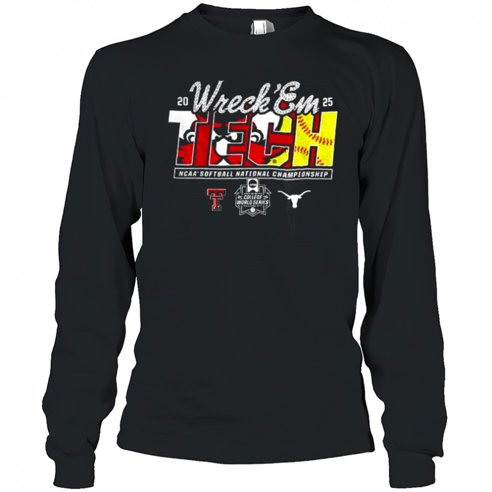 Texas Tech 2025 Softball College World Series Championship Final Wreck ‘Em Game Day shirt Long Sleeved