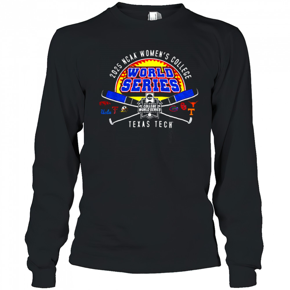 Texas Tech 2025 Softball College World Series Cross Bats shirt Long Sleeved