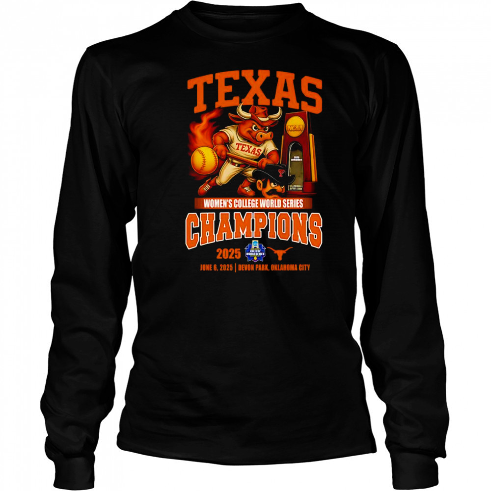 Texas Women’s College World Series Champions 2025 mascot shirt Long Sleeved