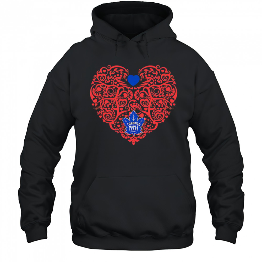 Toronto Maple Leafs Floral Pattern Heart logo shirt Hoodie