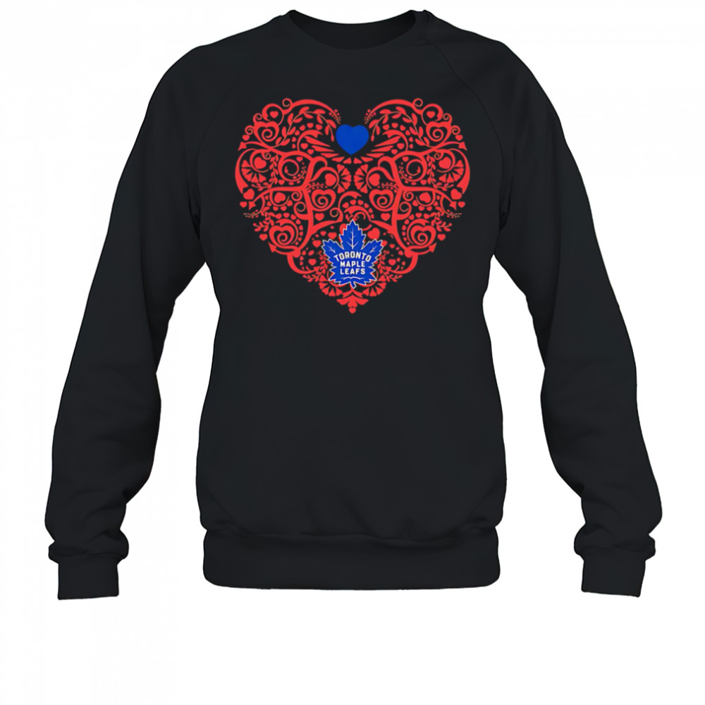 Toronto Maple Leafs Floral Pattern Heart logo shirt Sweatshirt