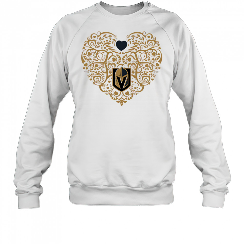 Vegas Golden Knights Floral Pattern Heart logo shirt Sweatshirt