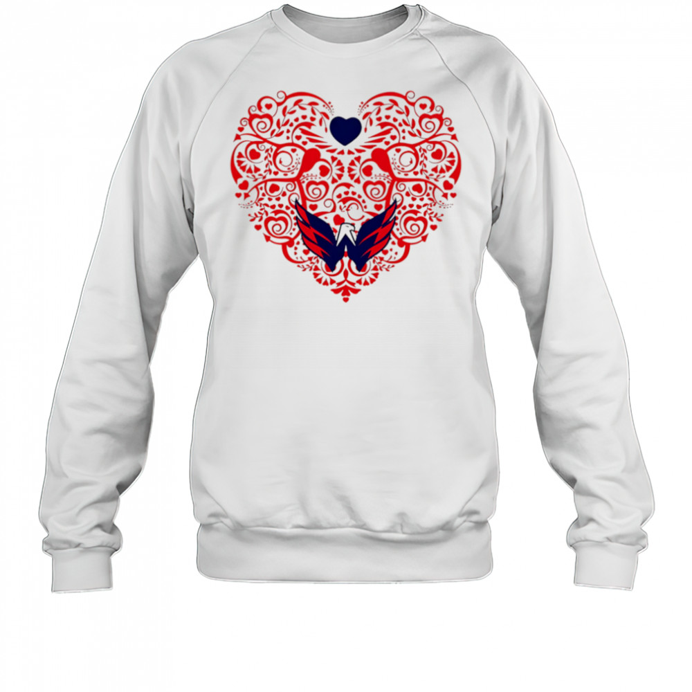 Washington Capitals Floral Pattern Heart logo shirt Sweatshirt