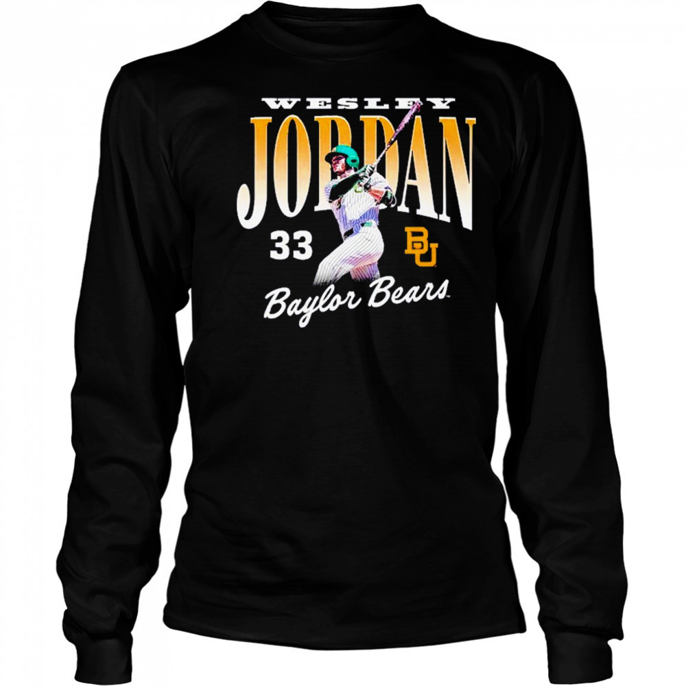 Wesley Jordan Baylor Bears Baseball Shirt Long Sleeved