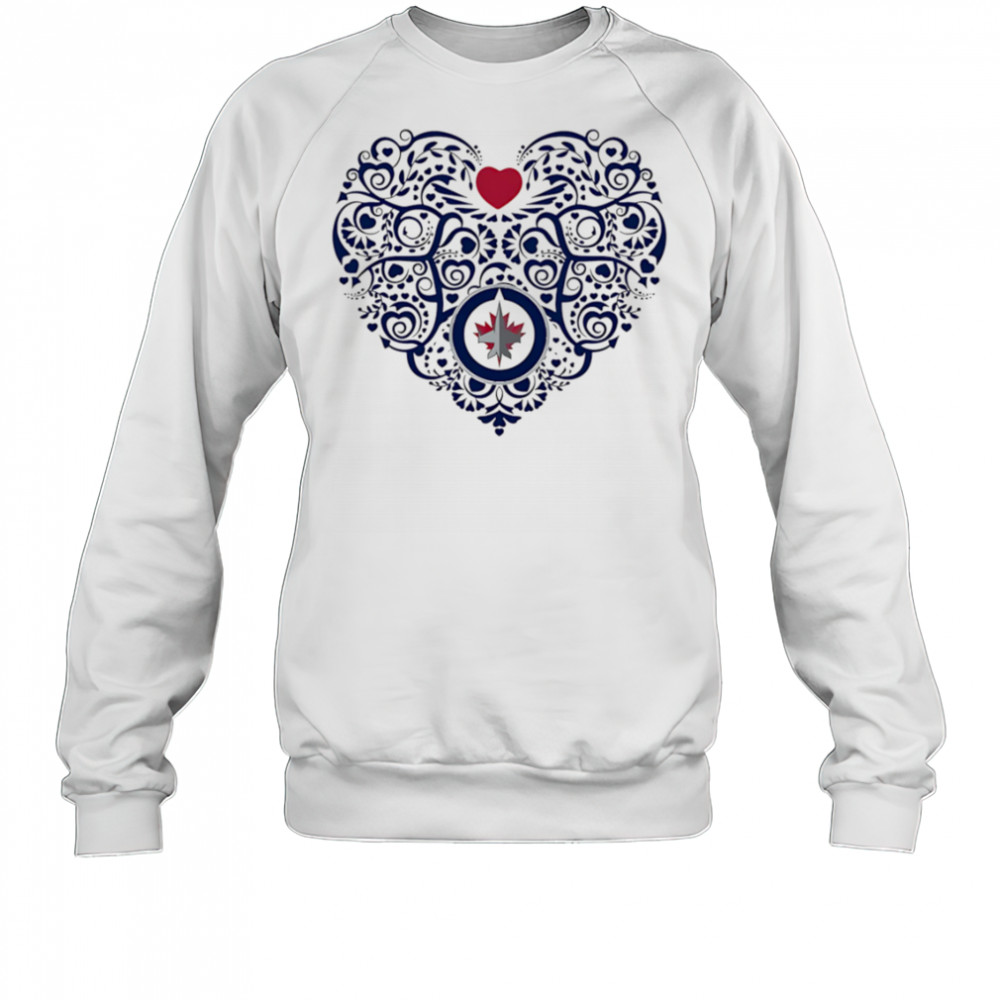Winnipeg Jets Floral Pattern Heart logo shirt Sweatshirt