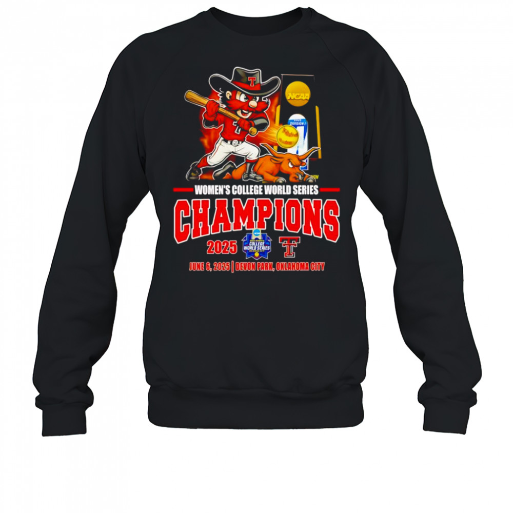 Women’s College World Series Champions 2025 Texas Tech Red Raiders mascot shirt Sweatshirt