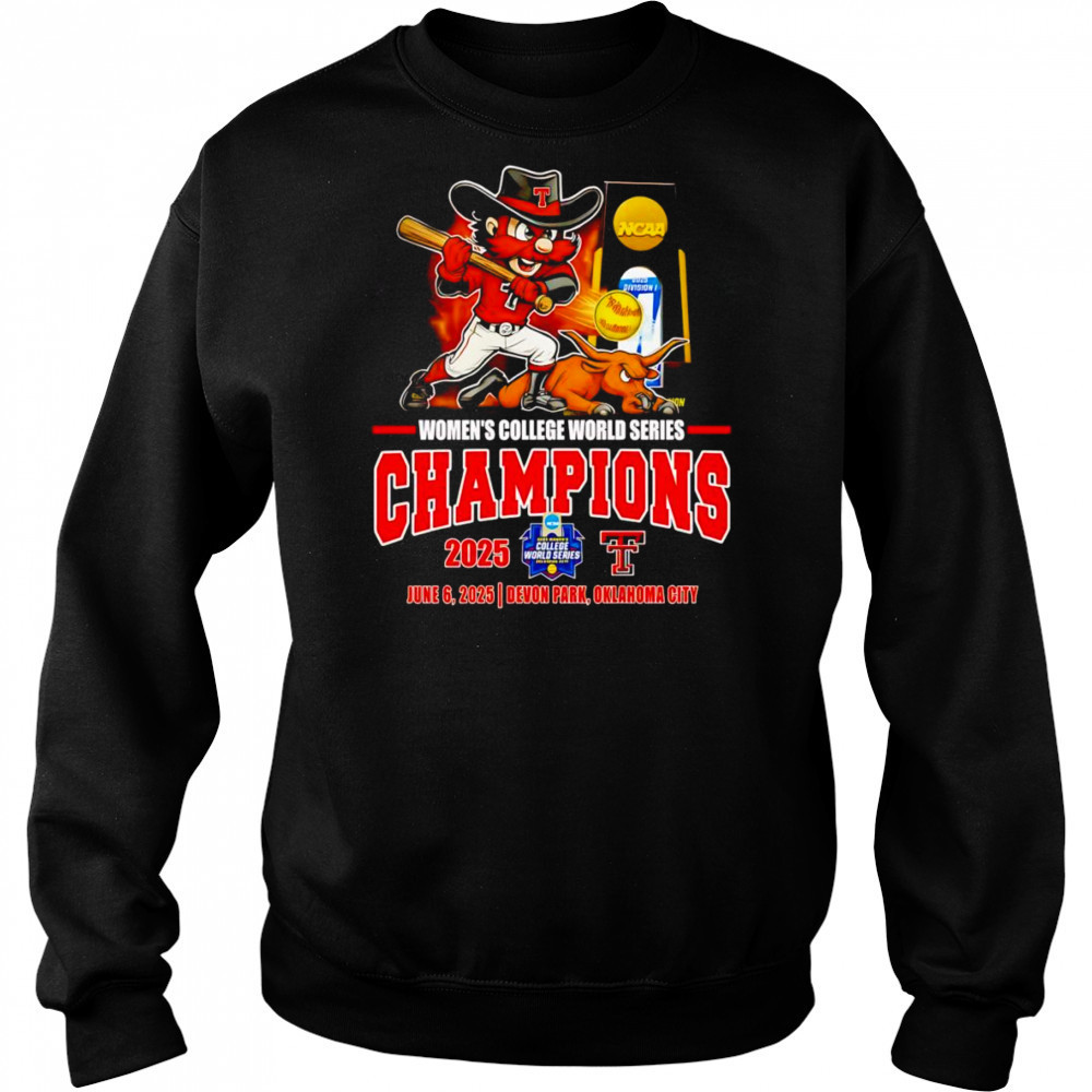 Women’s College World Series Champions 2025 Texas Tech Red Raiders mascot shirt Hoodie