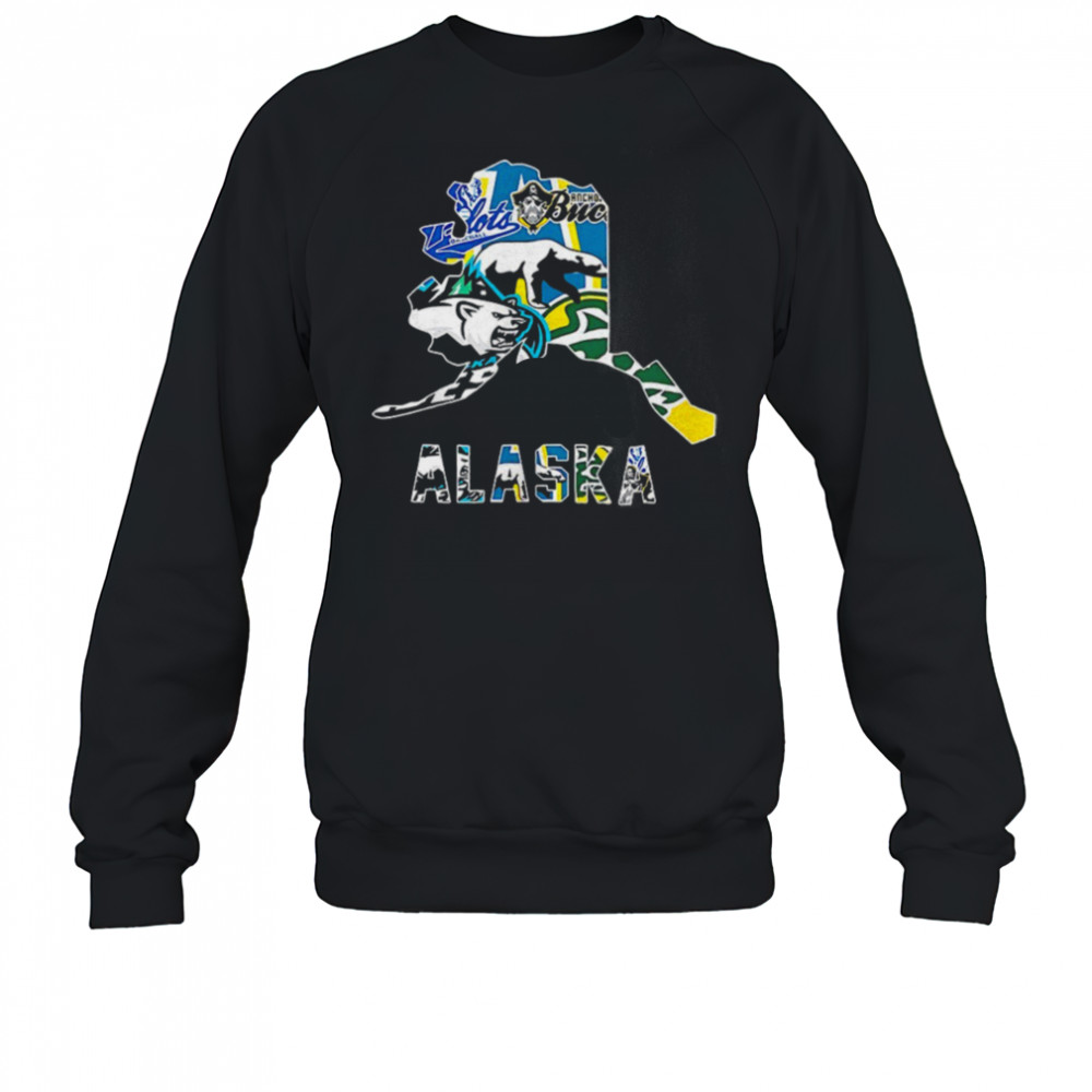 Alaska sports team map logo shirt Sweatshirt