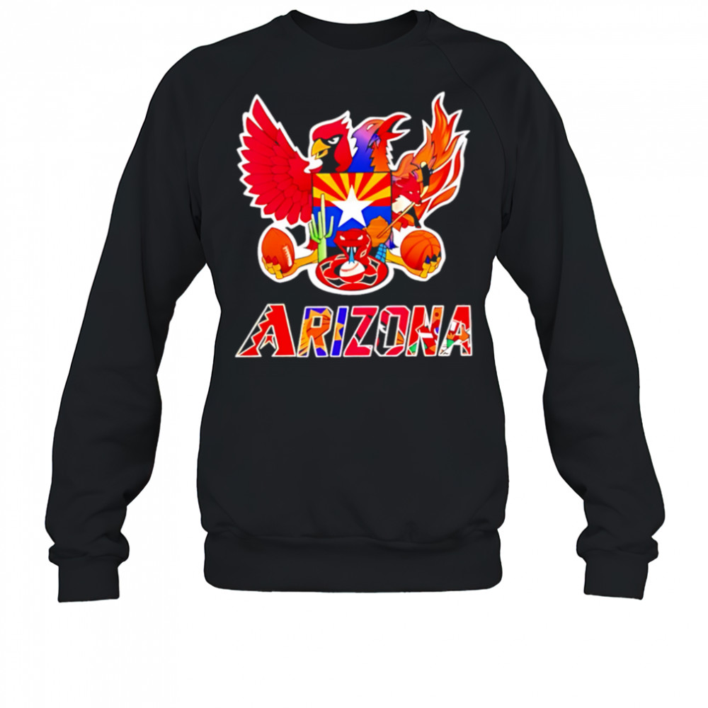 Arizona all mascots sports mashup logo shirt Sweatshirt