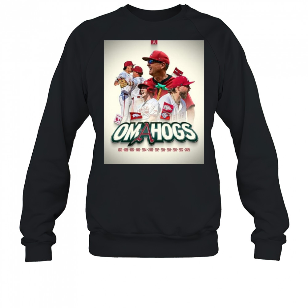 Arkansas Baseball Omahogs 2025 NCAA Super Regional Champions Advance To College World Series Shirt Sweatshirt