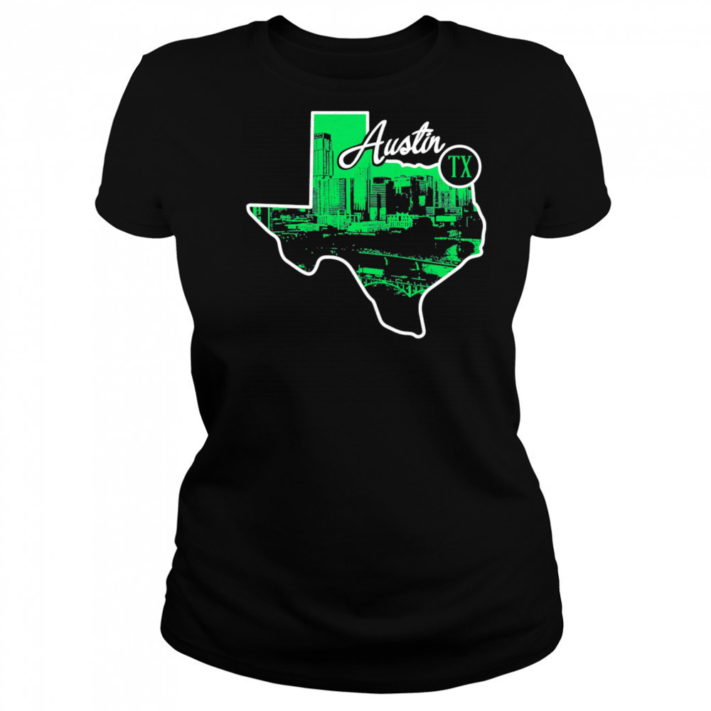 Austin State Skyline Map shirt Women's T-shirt