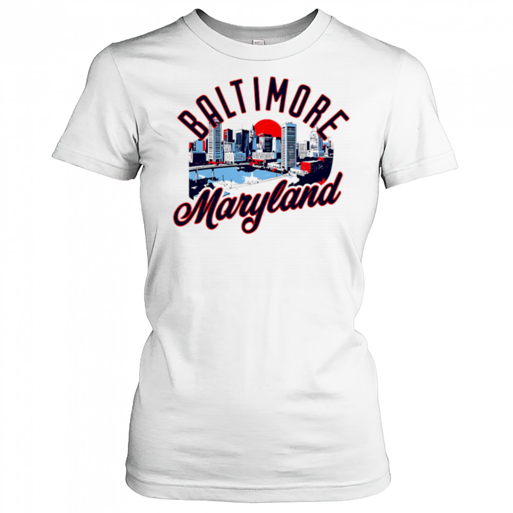 Baltimore Maryland Skyline Sunset shirt Women's T-shirt