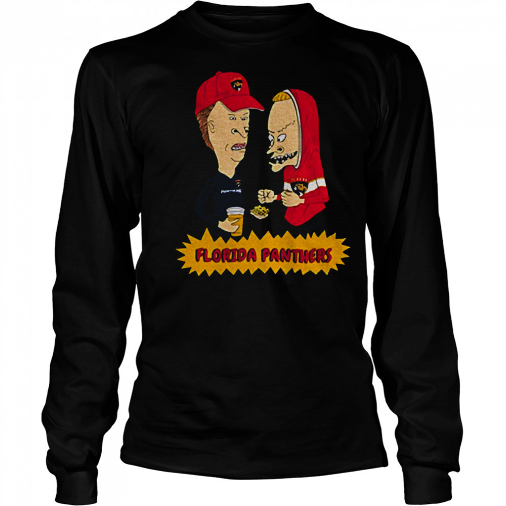 Beavis and Butt Head Florida Panthers NHL Hockey shirt Long Sleeved