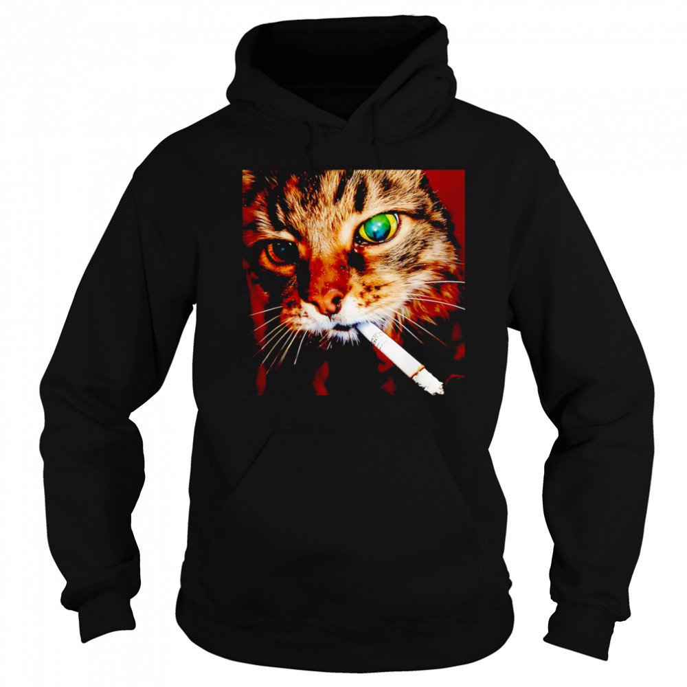 Cat Smoking funny meme shirt Sweatshirt