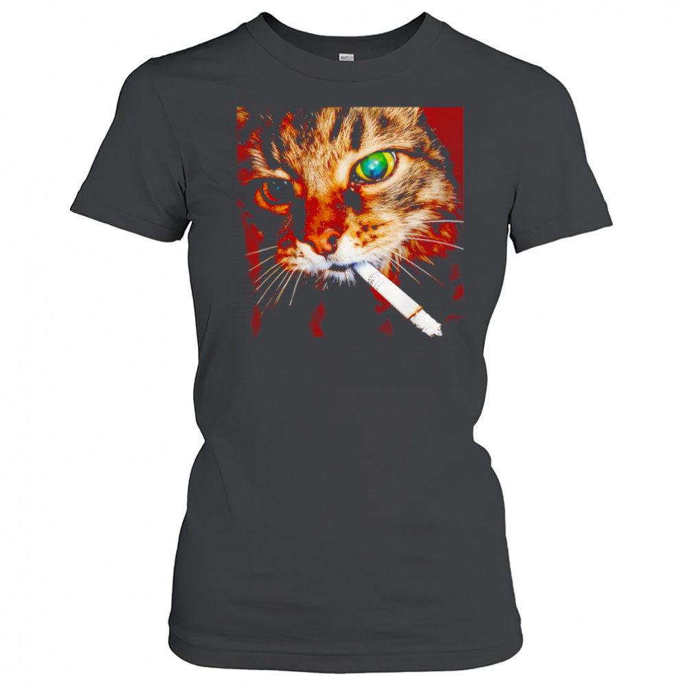 Cat Smoking funny meme shirt Women's T-shirt