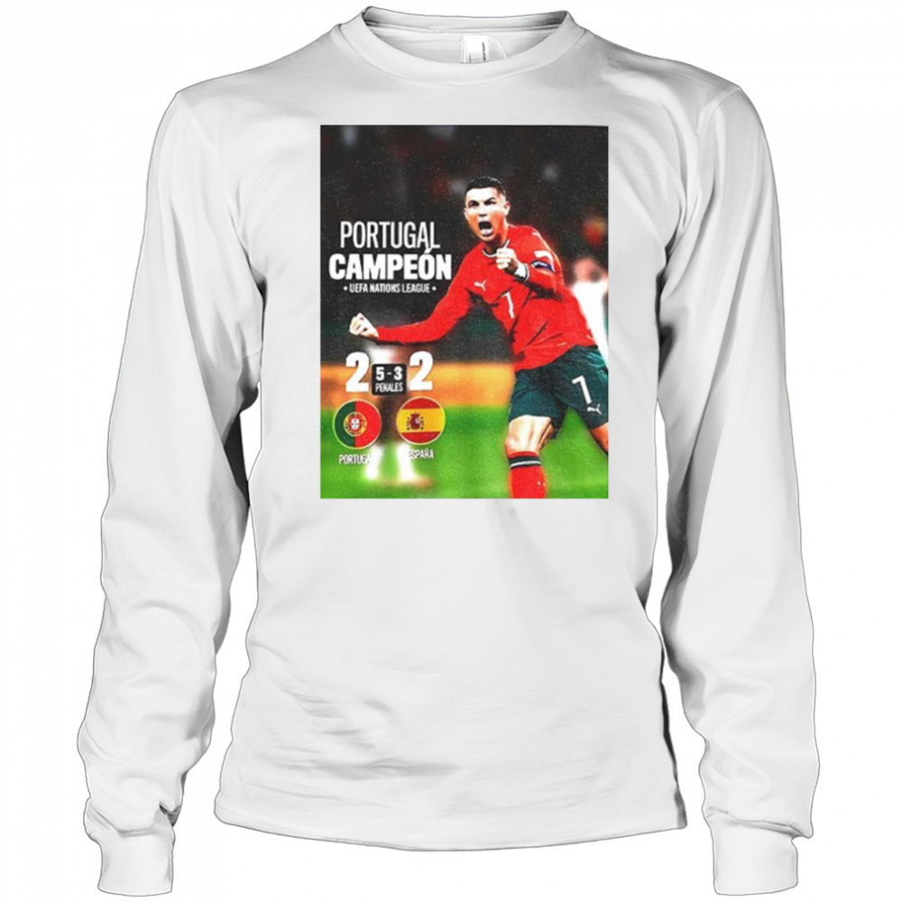 Cristiano Ronaldo Portugal Campeon UEFA Nations League Champions 2025 shirt Long Sleeved
