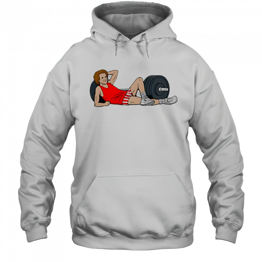 Dadman walking wearing richard simmons gym shirt Hoodie
