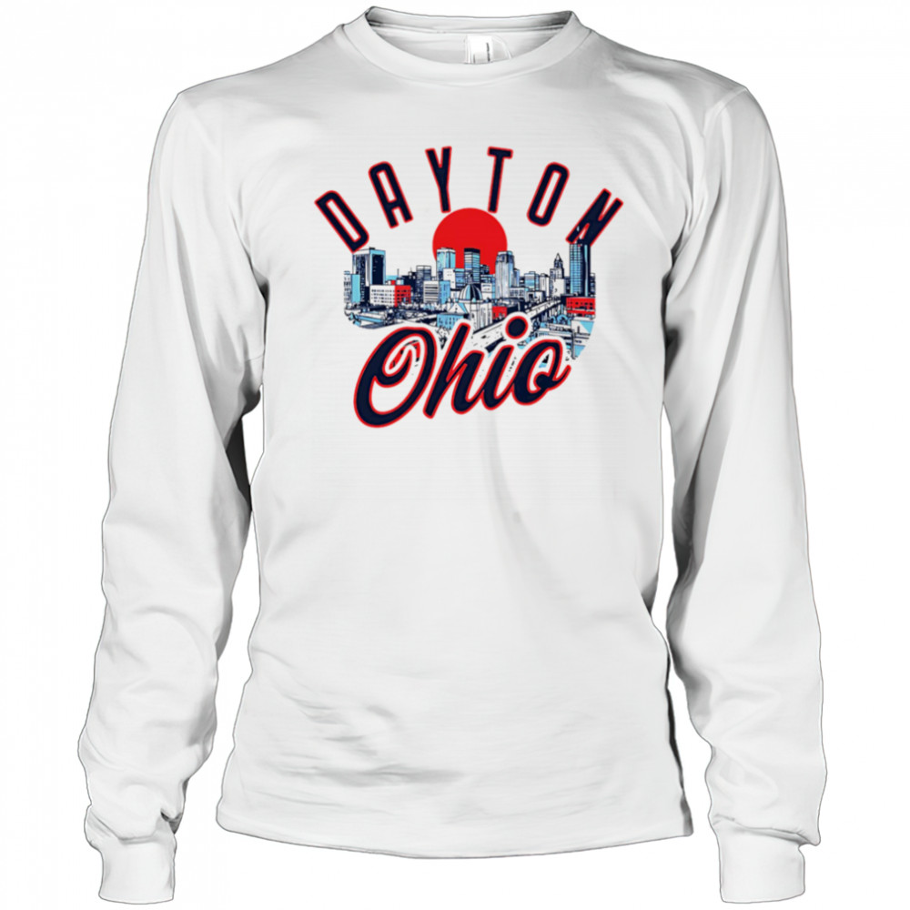 Dayton Ohio Skyline sunset shirt Long Sleeved