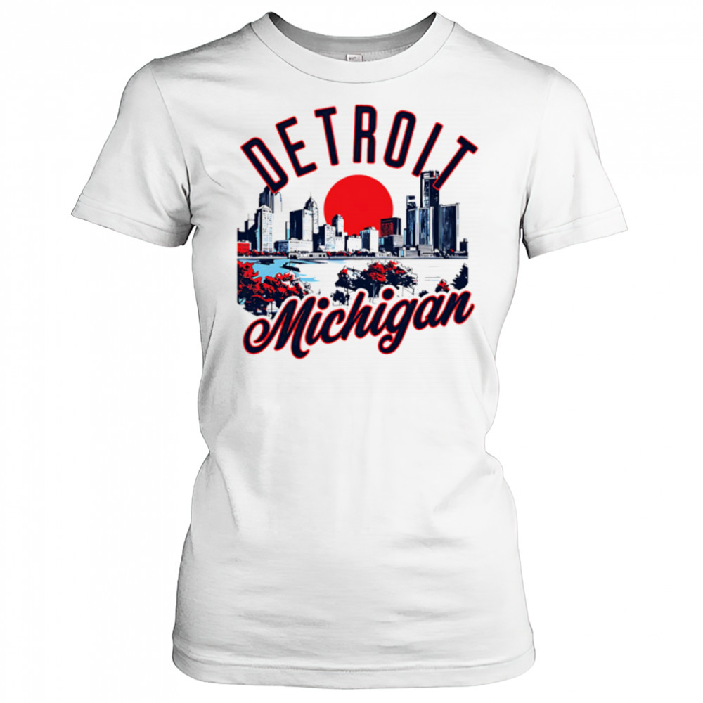 Detroit Michigan Skyline Sunset shirt Women's T-shirt