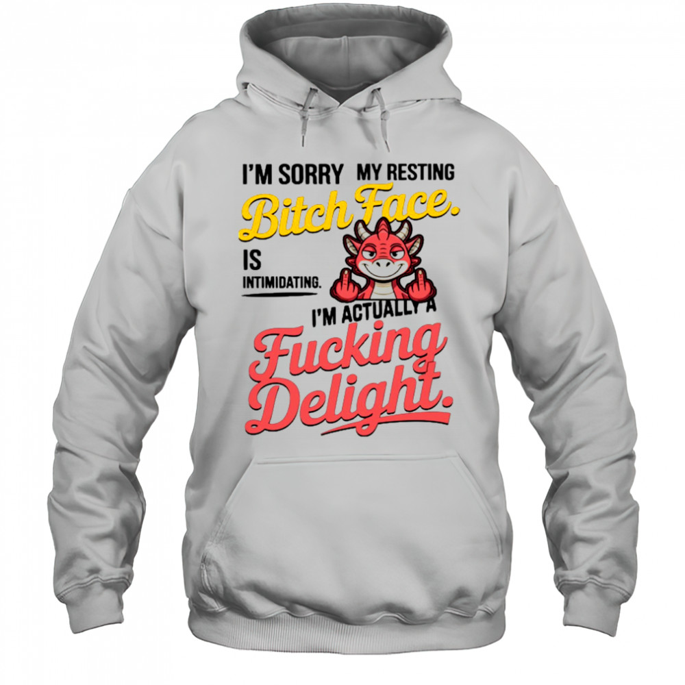 Dragon I’m sorry my resting bitch face is intimidating I’m actually a fucking delight shirt Hoodie
