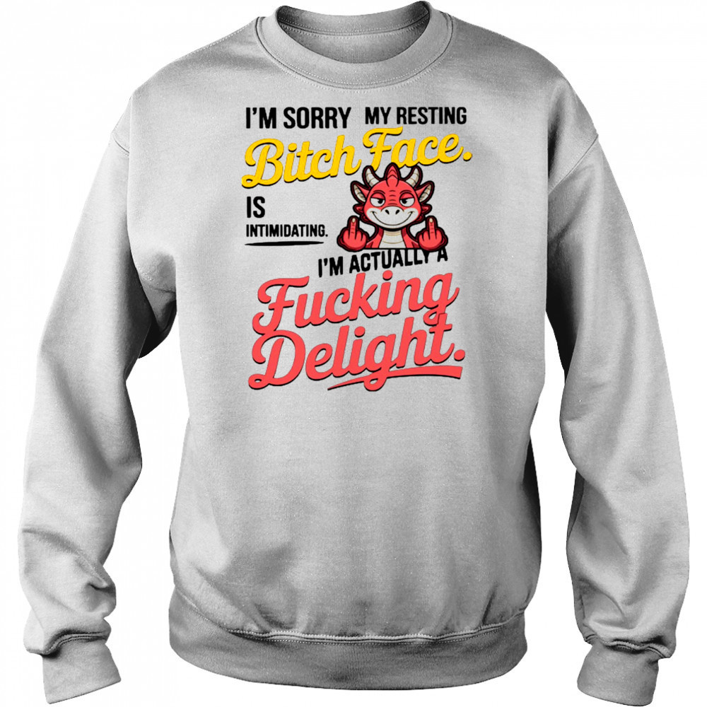 Dragon I’m sorry my resting bitch face is intimidating I’m actually a fucking delight shirt Hoodie