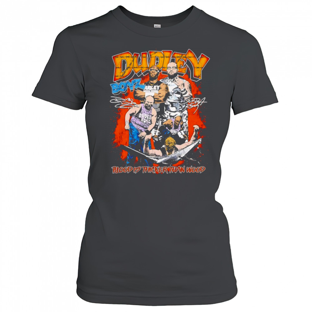 Dudley Boyz blood is thicker than wood shirt Women's T-shirt