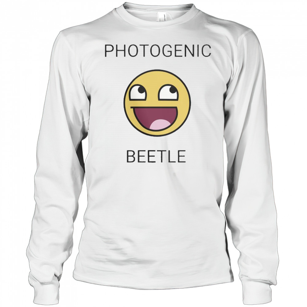 Face Smiley Meme Photogenic Beetle T-Shirt Long Sleeved