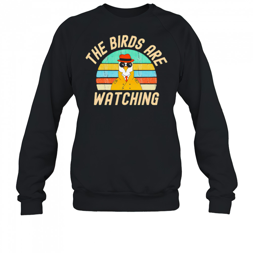 Funny conspiracy theory the birds are watching shirt Sweatshirt