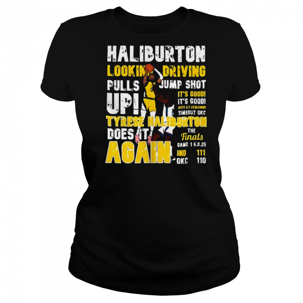 Haliburton lookin driving pulls jump shot up shirt Women's T-shirt