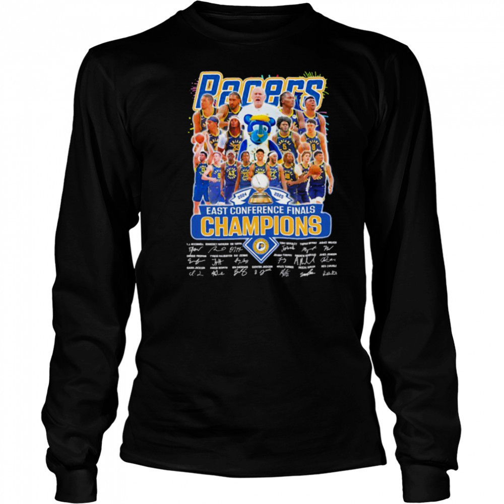 Indiana Pacers Eastern Conference Finals Champions signatures shirt Long Sleeved