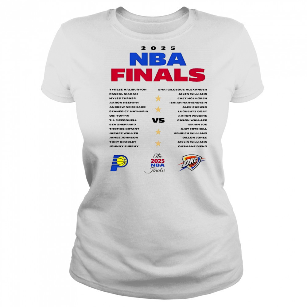 Indiana Pacers vs Oklahoma City Thunder The 2025 NBA Finals shirt Women's T-shirt