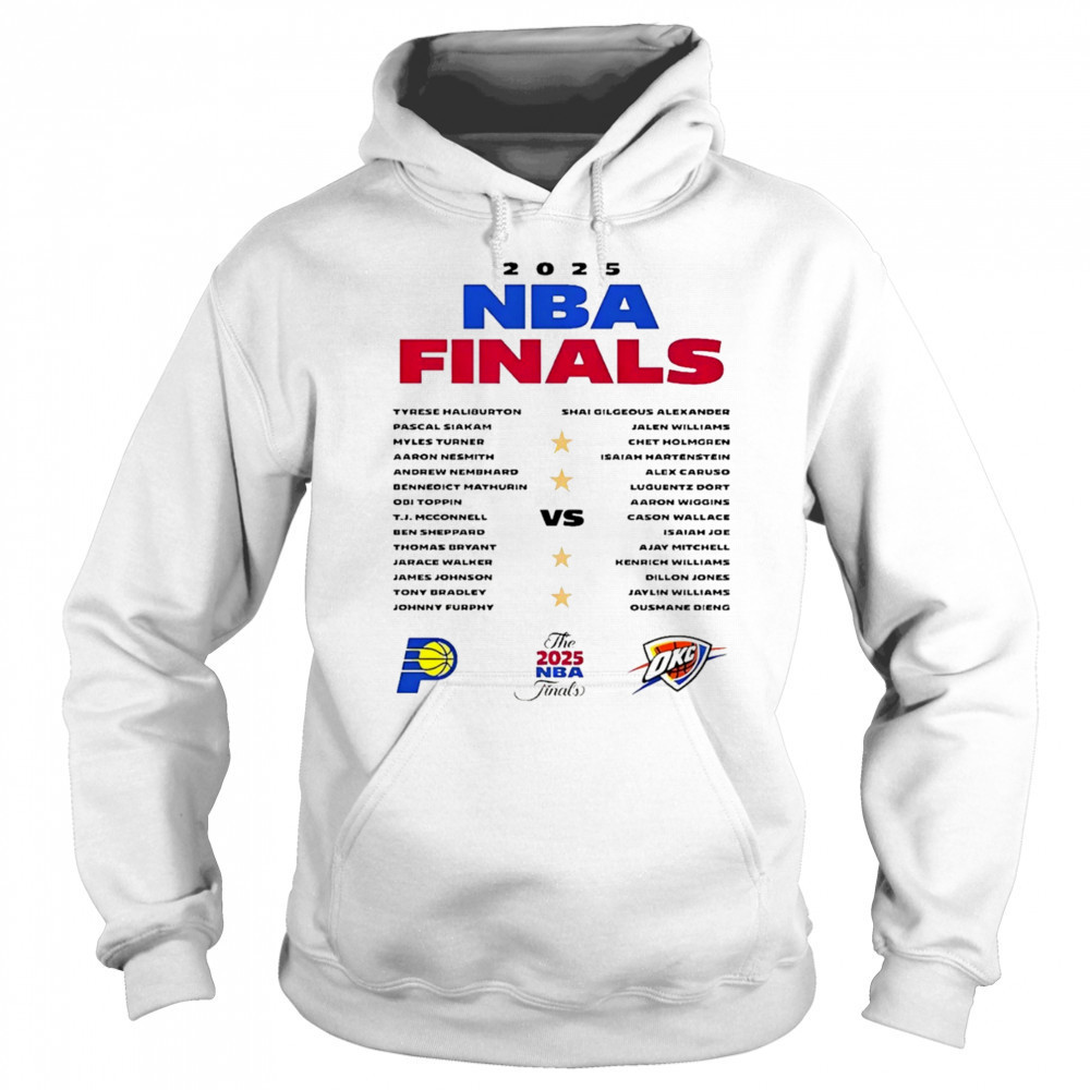 Indiana Pacers vs Oklahoma City Thunder The 2025 NBA Finals shirt Sweatshirt