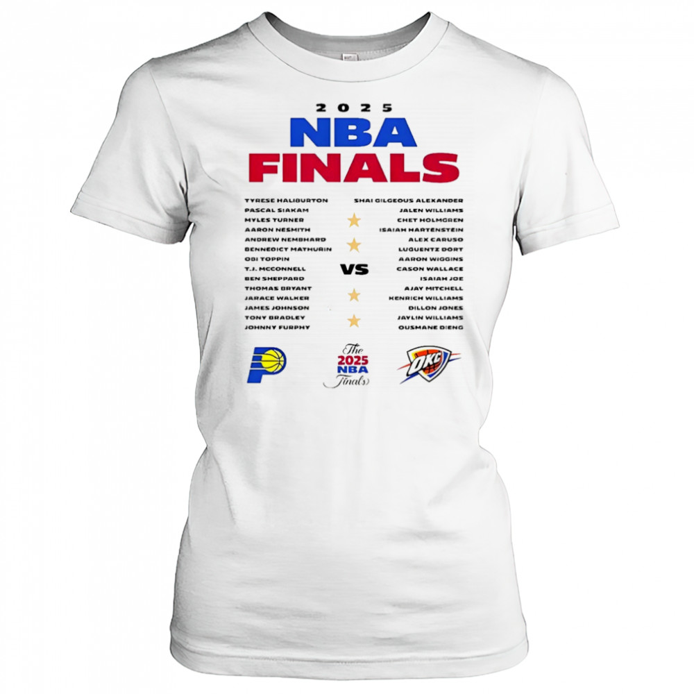 Indiana Pacers vs Oklahoma City Thunder The 2025 NBA Finals shirt Women's T-shirt