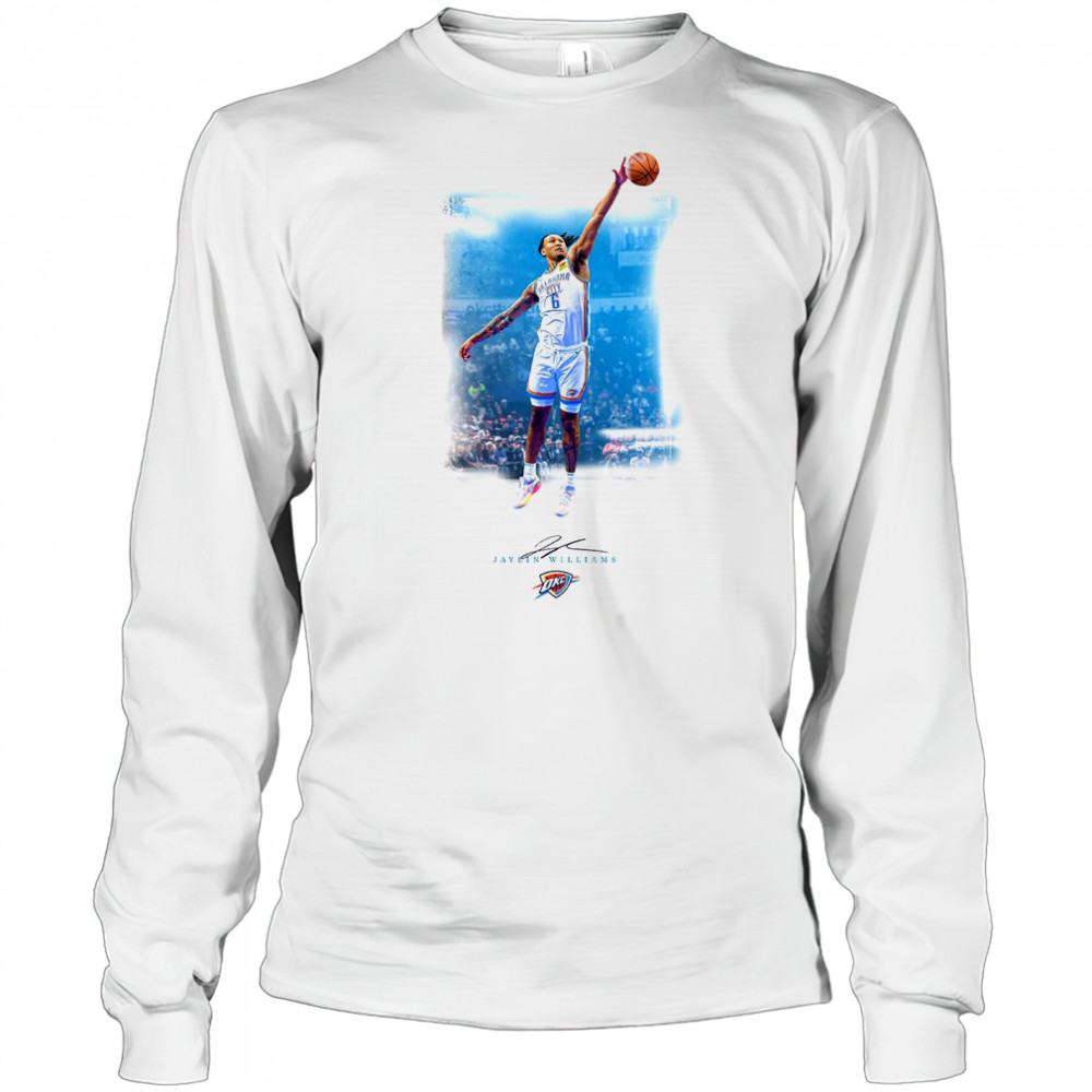 Jaylin Williams Oklahoma City Knicks basketball signature shirt Long Sleeved