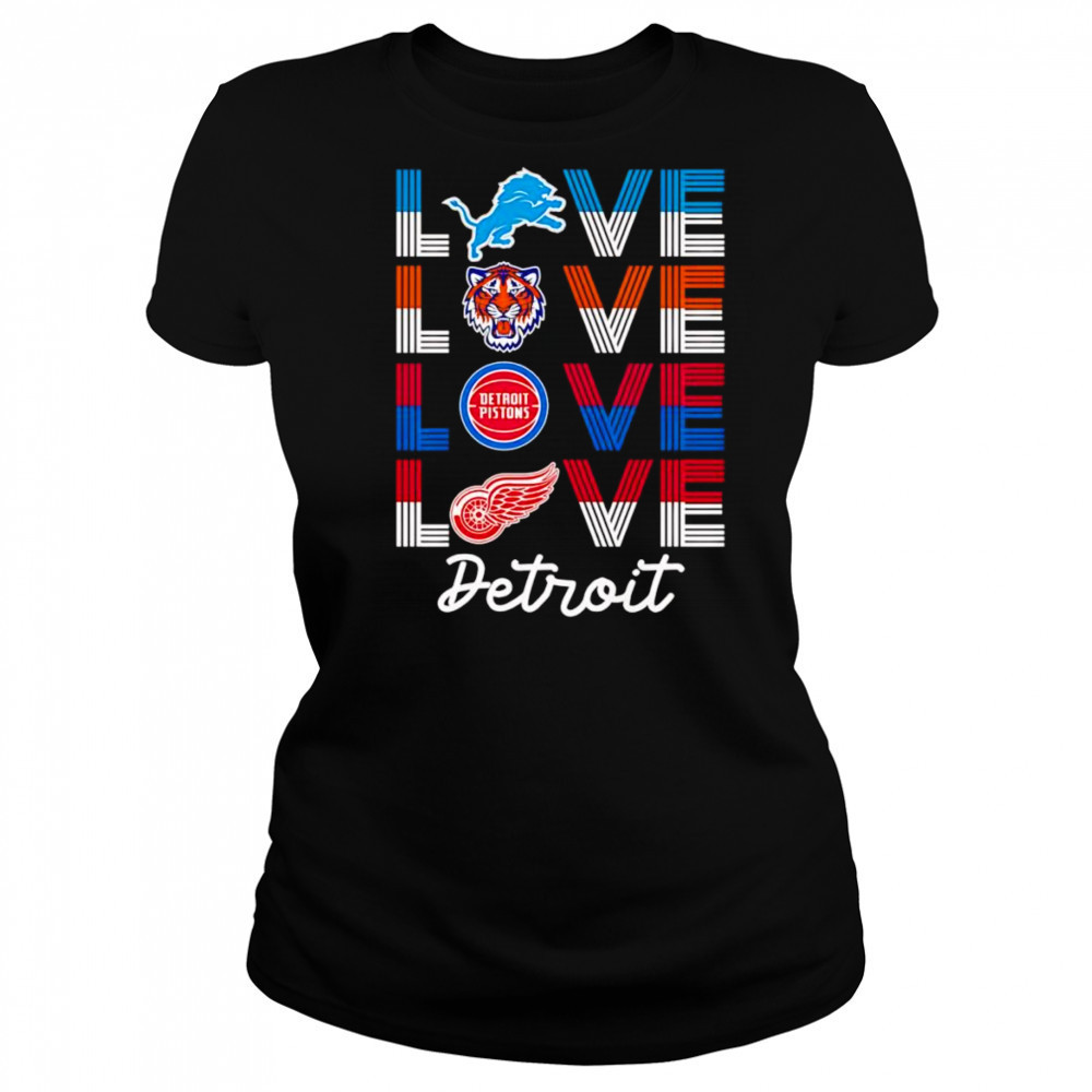 Love Detroit sports team logo shirt Women's T-shirt