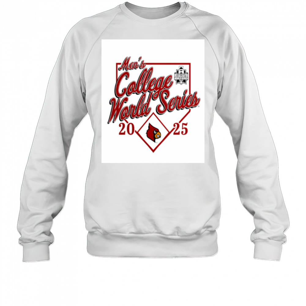 Men’s Heather Louisville Cardinals 2025 NCAA Baseball World Series shirt Sweatshirt