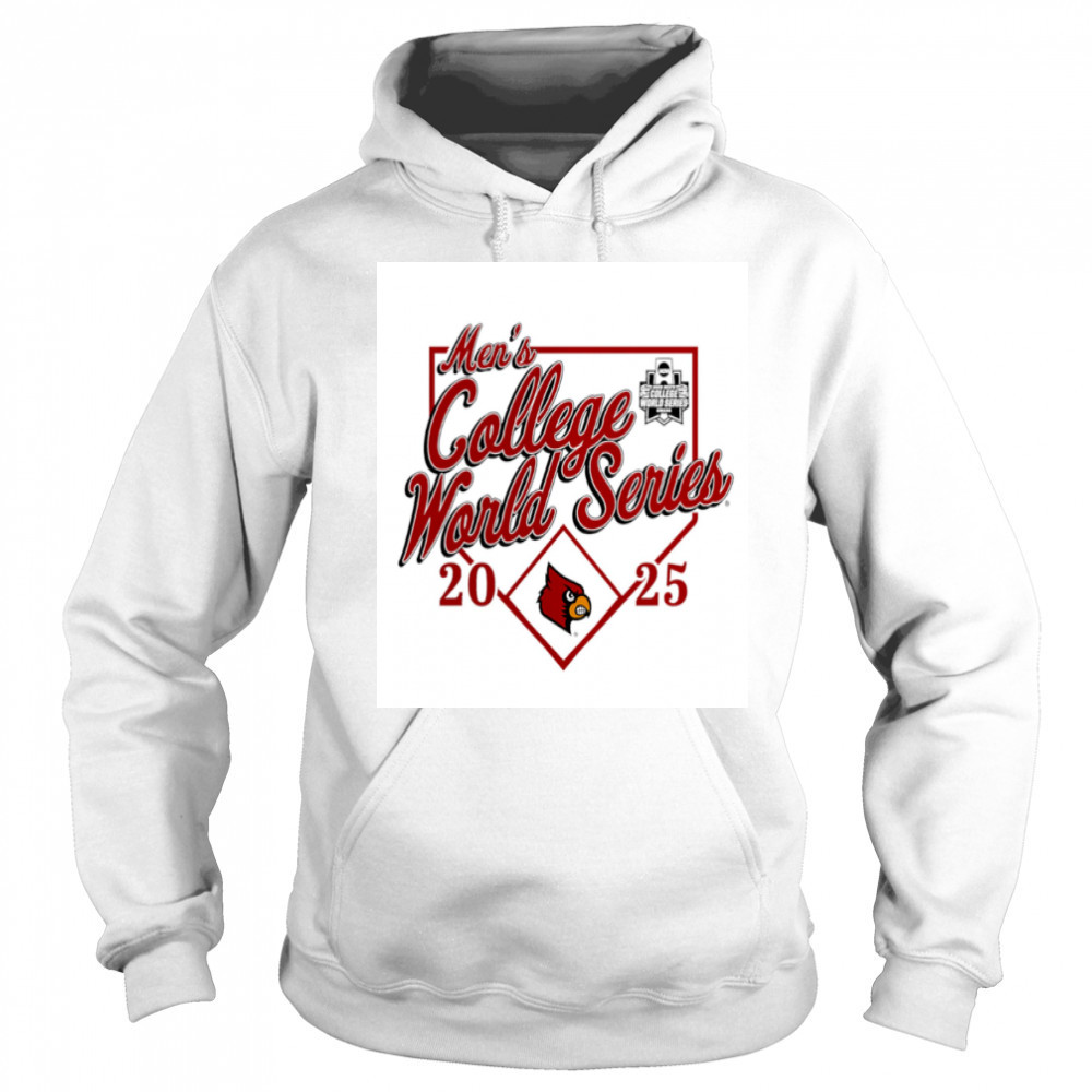 Men’s Heather Louisville Cardinals 2025 NCAA Baseball World Series shirt Sweatshirt