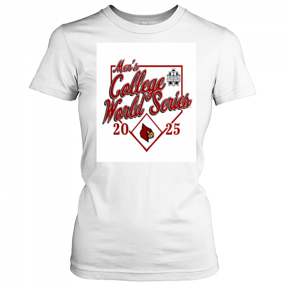 Men’s Heather Louisville Cardinals 2025 NCAA Baseball World Series shirt Women's T-shirt