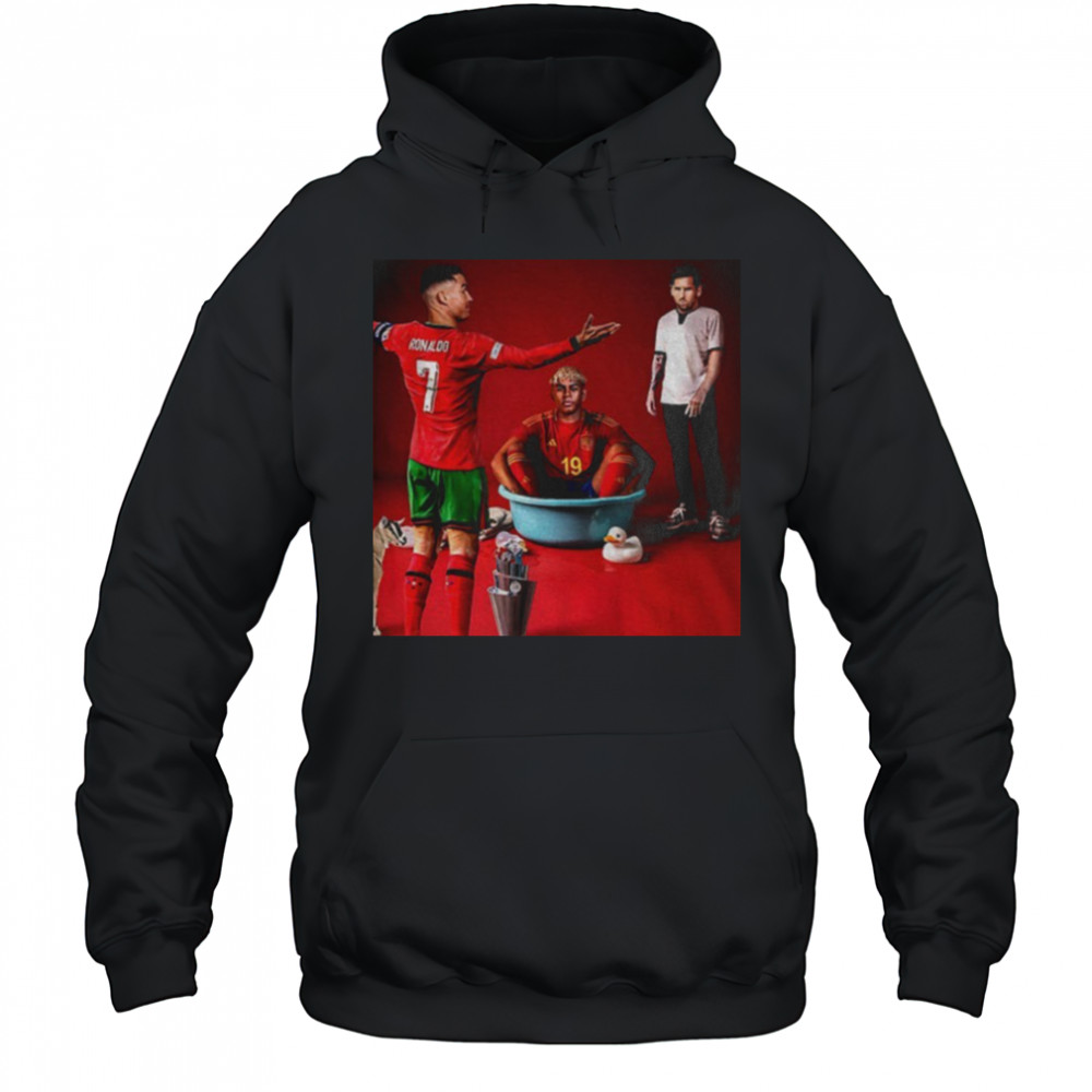 Messi vs Cristiano Ronaldo vs Lamine Yamal UEFA Champions League shirt Hoodie