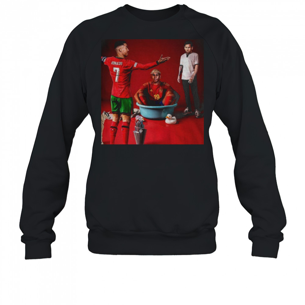 Messi vs Cristiano Ronaldo vs Lamine Yamal UEFA Champions League shirt Sweatshirt
