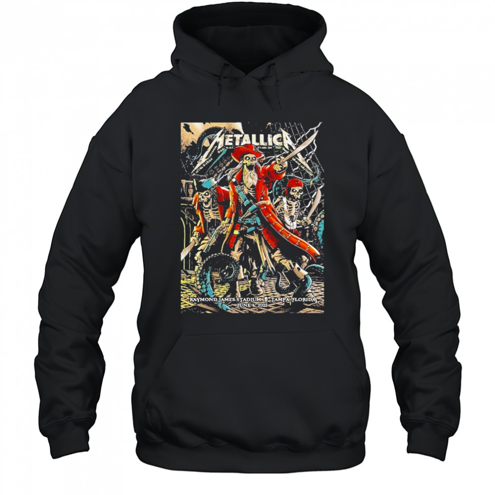 Metallica Tampa Florida Two Night Poster M72 Tampa By Andrew Cremeans At Raymond James Stadium On June 6 And 8 2025 shirt Hoodie