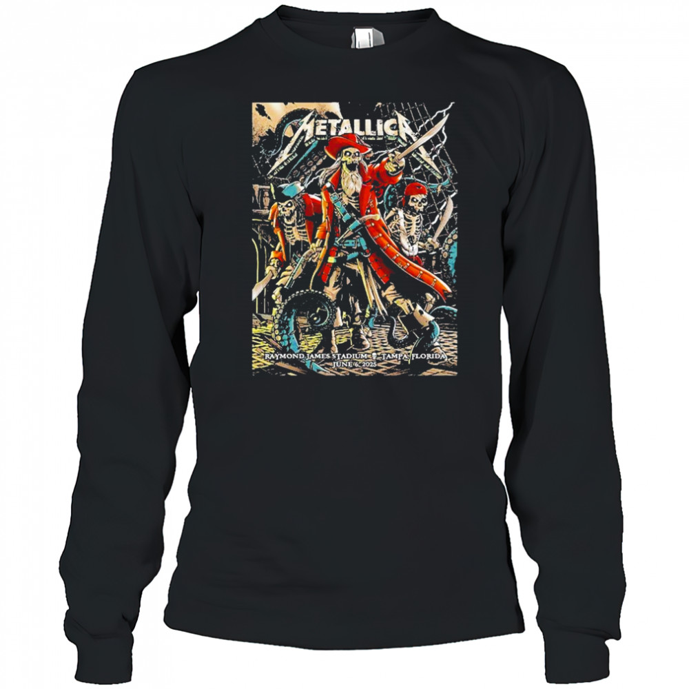 Metallica Tampa Florida Two Night Poster M72 Tampa By Andrew Cremeans At Raymond James Stadium On June 6 And 8 2025 shirt Long Sleeved