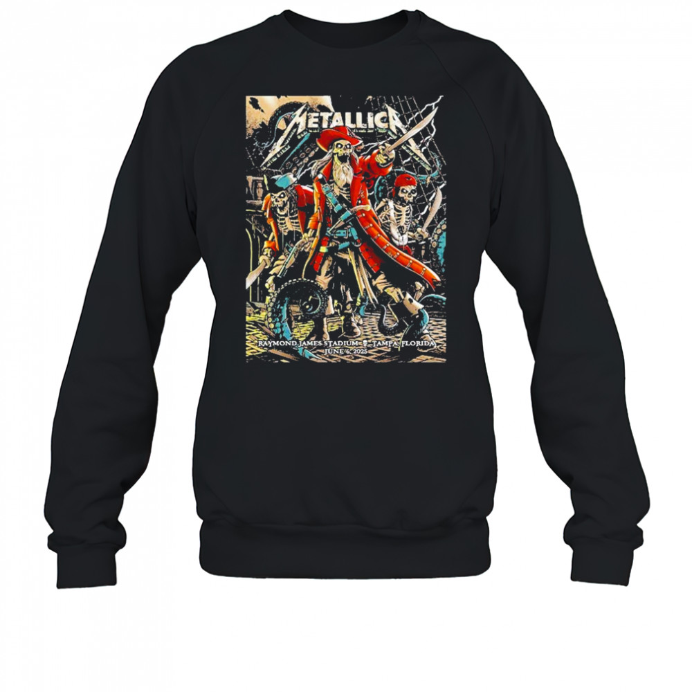 Metallica Tampa Florida Two Night Poster M72 Tampa By Andrew Cremeans At Raymond James Stadium On June 6 And 8 2025 shirt Sweatshirt