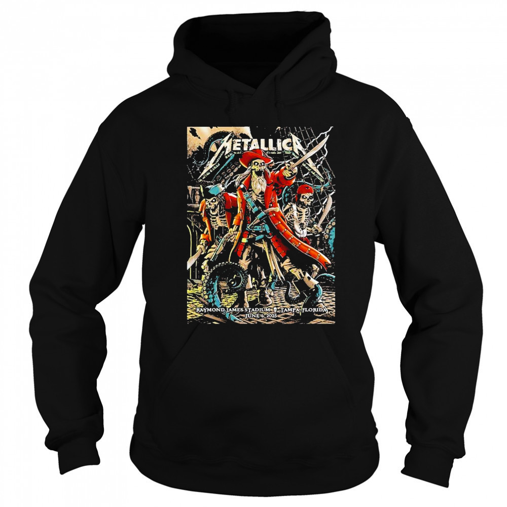 Metallica Tampa Florida Two Night Poster M72 Tampa By Andrew Cremeans At Raymond James Stadium On June 6 And 8 2025 shirt Sweatshirt