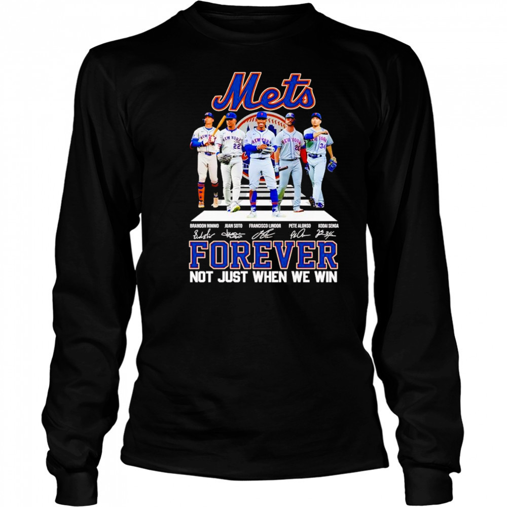 Mets cross road forever not just when we win shirt Long Sleeved
