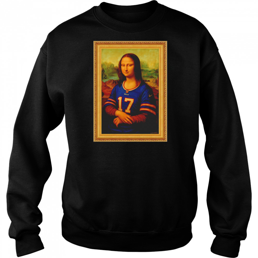 Mona Lisa x 17 Buffalo Bills Josh Allen shirt Hoodie
